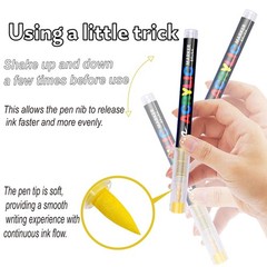 Youqiwj 240 Colors Bag Acrylic Paint Markers Set Soft Flexible Brush Markers