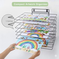 Art Drying Rack WallMounted Painting Rack 8 Removable Shelves Studio Unit