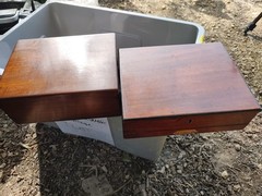 Antique Winsor & Newton Mahogany Artists Box – empty + other box plz read