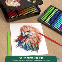 MyArtscape Oil Based Colored Pencils Set, 72 pcs Premium Color Pencils, Vibra…