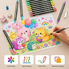 Expressive 36-Color Acrylic Paint Marker Set – Perfect for Any Surface