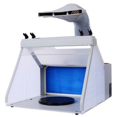Portable Airbrush Spray Booth with 3 LED Lights, Extra Filter Pad, Turntable …