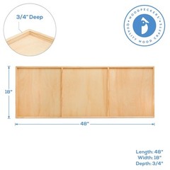 Large Wood Canvas 18 x 48 x 3/4″, Blank Wood Sign to Paint | Woodpeckers