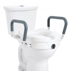 Raised Toilet Seat, 5″ Height Raised, 350 lbs Weight Capacity, for Round and…