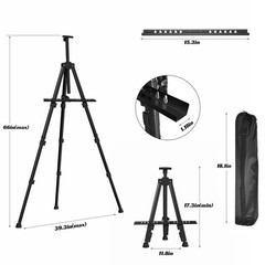 Adjustable Art Easel Stand 66 Inch Metal Painting Display Portable 2 Pack