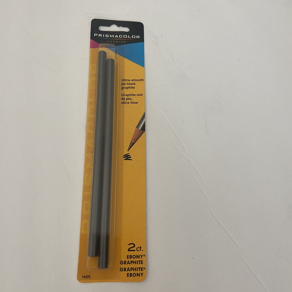 PRISMACOLOR Premier Graphite Ebony Jet Black Ultra Smooth 14425 2 Count Pencils