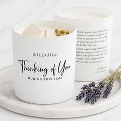 Thinking of You Sympathy Gift Candle – 3 inches (W) x 3.5 (H), White