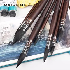 0# Professional Mixed Squirrel Mop Round Fine Tip Watercolor Brush Art Paint