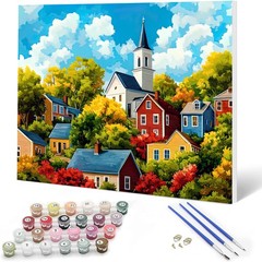 Framed Castle Paint By Number Kit For Adults DIY Wall Art Decoration Home Art