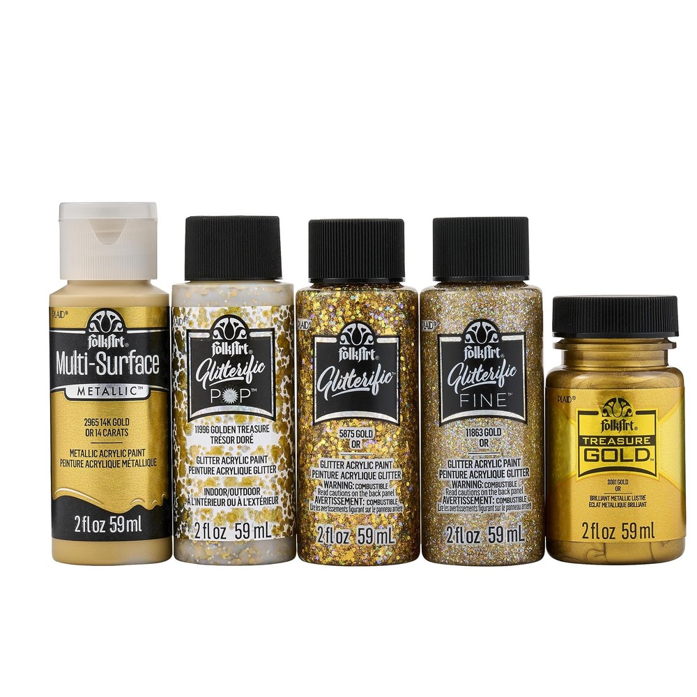 FolkArt Best of Golds Acrylic Craft Paint 1 Count (Pack 1),