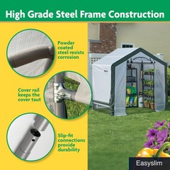 Mini Walk-In Greenhouse Plant Tent 6 x 4 x 6 All-Season UV-Treated Fabric