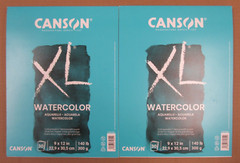 Pair of Canson Watercolor Paper Books – 9 x 12 in Sheets -60 Sheets Total [24C]