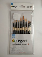 Kingart Mixed Midia Brush Set 12 New In Original Packaging.