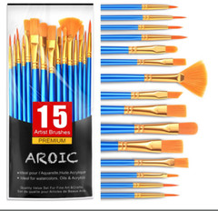 Best Model Miniature Paint Brushes Small Detail Art Paint Brush With Set 15 Pcs