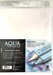 Spectrum Noir AQUA Watercolour Cardstock 8.5″ x 11, Paint Pallet, Brushes 652620