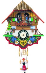 Engstler Battery-operated Clock -0193SQT – Mini Size with Music/Chimes – 7.5″H