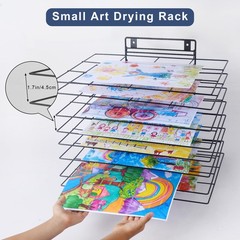 LIAQICHA Premium Iron Art Drying Rack with 8 Removable Shelves for Classroom …