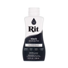 Rit Dye Liquid – Wide Selection of Colors – 8 Oz. (Black) Black
