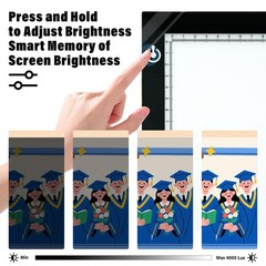 A4 LED Copy Board Tracing Light Box, Adjustable Brightness Artcraft LED Trace…