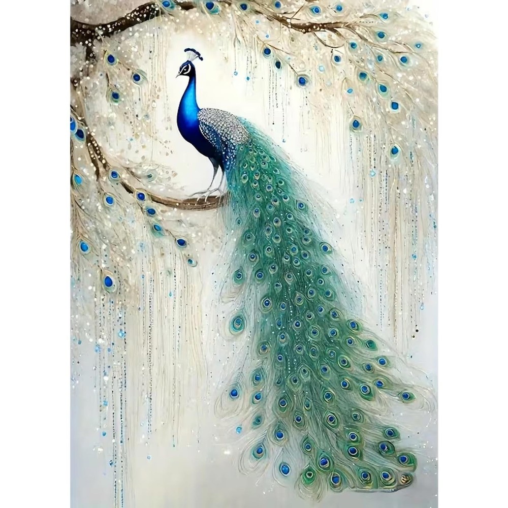 Diamond Art Kits for Adults, 5D DIY Colorful Peacock Diamond Painting Kits for A
