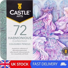 72 Harmonious Coloured Pencils Set | Wax-Based, Soft Core Coloured Pencils For