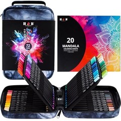 72-Color Colored Pencils Set with Mandala Coloring 1 Count (Pack of 72)