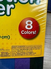 2 PK Crayola Construction Paper Pack 192 Total Sheets 8 Colors Crafts Kids Fun
