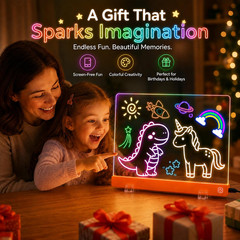 16-Inch LED Drawing Board for Kids | Light Up Doodle Board Glow Drawing Tablet |