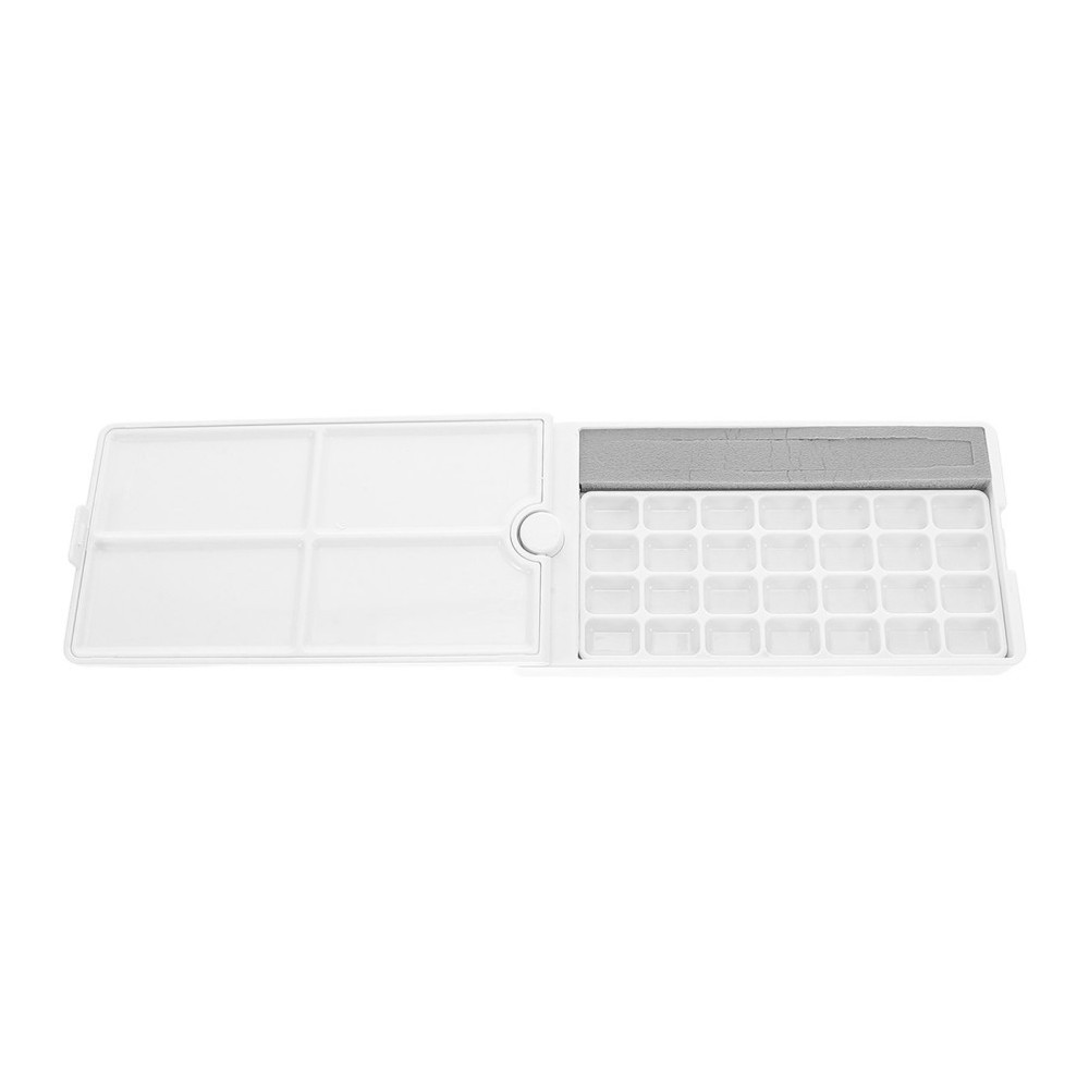 Watercolor Paint Tray: 28 Well Empty Watercolor Palette Small Rotate Paint Box
