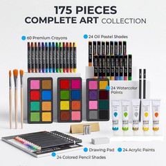 TMOL Art Supplies, 175-Pack Deluxe Set 9.6 Fl Oz (Pack of 1), Cherry