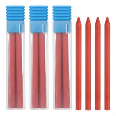 16Pcs 5.6mm 2B Carpenter Pencil Refill, Solid Dry Pencil Refill, Red