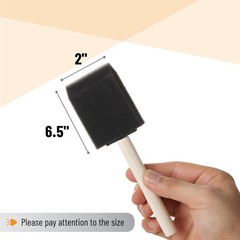 Bates Foam Paint Brushes 2 Inch 25 Pack Black Foam Brushes for Painting Stain…