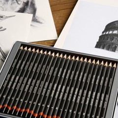 Complete Set of 24 Graphite Drawing Pencils