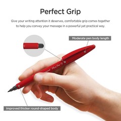 12 PCS Plus Pen S Felt Tip Pens Fine Point 0.4mm Assorted Colors Calligraphy