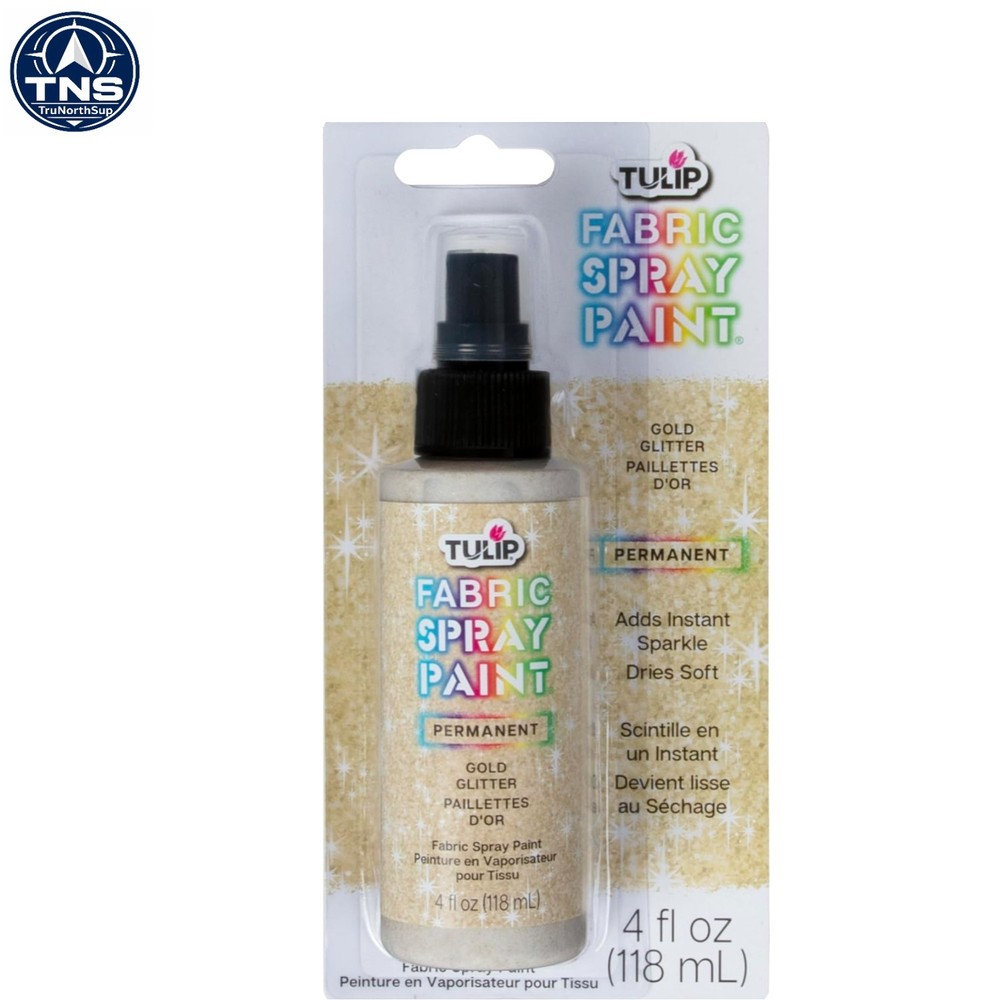 Washable Glitter Spray Paint in Glistening Gold – Perfect for Fabrics, 4 Oz