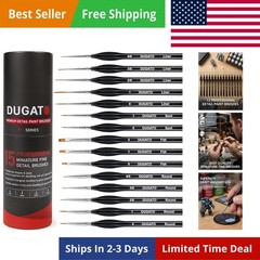 Fine Detail Paint Brush Set 15pc – Miniature Brushes with Ergonomic Triangula…