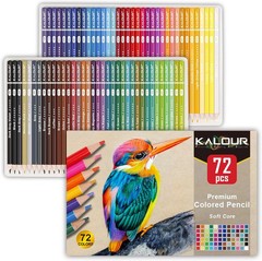 KALOUR 72 Count Colored Pencils for Adult Coloring Books, Soft Core,Ideal for Dr