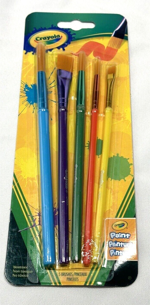 5 count 1 pack crayola paint brushes