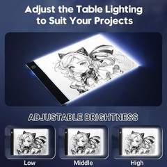 LED Light Up Tracing Board – A4 Portable Art Light Pad for Drawing & Tattooing