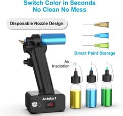 No-Clean Airbrush Kit with Disposable Nozzle (50pcs x 0.2mm & 100pcs x 0.3mm ,,,