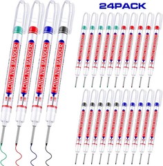 Marcadores Multiproposito Agujero Profundo 20Mm Cabeza Larga Colorido 24Pzs