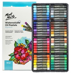 Watersoluble Oil Pastels Signature 48pc, 48 Assorted Colors, Great Blending a…