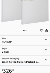 MASTERPIECE Vincent Pro 7/8″ Deep Linen Primed Stretched Canvas 15″ x 21″ 2PACK
