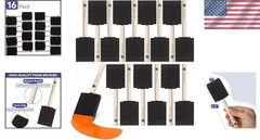 Bates 16-Piece Foam Brush Set – 2 Inch, Ideal for All Paint Applications