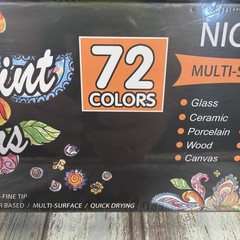 NICETY 72 Colors Acrylic Paint Markers Pens Extra Fine Tip Point Water Base
