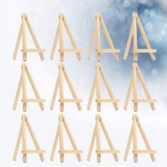 12Pcs Reusable Wooden Easel Mini Storage Racks for Painting and Photo Frames