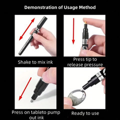 1pc Mirror Marker 2mm DIY Reflectiv Paint Pen Chrome Gold & Silver Liquid Marker