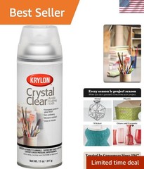 Glossy Crystal Clear Acrylic Spray 11oz – Ideal for Wood & Glass Projects