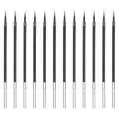 12Pack 0.5mm Gel Pen Refills for Coloring, Medium Point Pens Refills, Blue Black