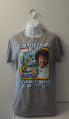 Bob Ross “Your Mistakes Are Birds Now” Art Shirt + 2 Joy Of Painting Books (S)